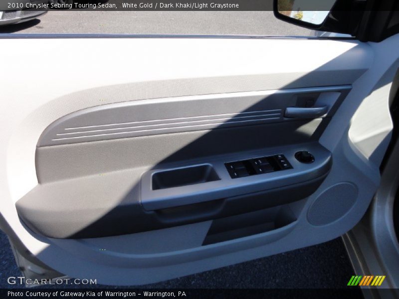 White Gold / Dark Khaki/Light Graystone 2010 Chrysler Sebring Touring Sedan