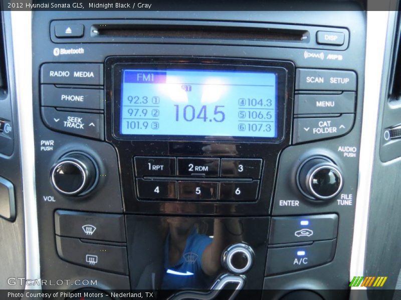 Midnight Black / Gray 2012 Hyundai Sonata GLS