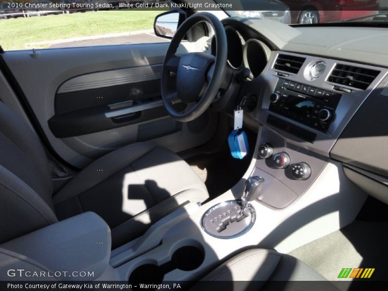 White Gold / Dark Khaki/Light Graystone 2010 Chrysler Sebring Touring Sedan