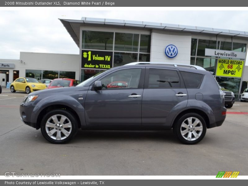 Diamond White Pearl / Beige 2008 Mitsubishi Outlander XLS