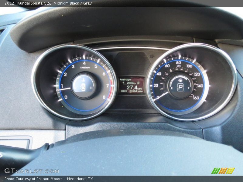 Midnight Black / Gray 2012 Hyundai Sonata GLS
