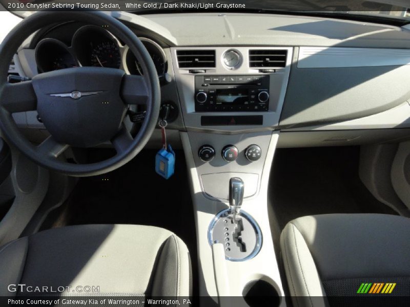 White Gold / Dark Khaki/Light Graystone 2010 Chrysler Sebring Touring Sedan