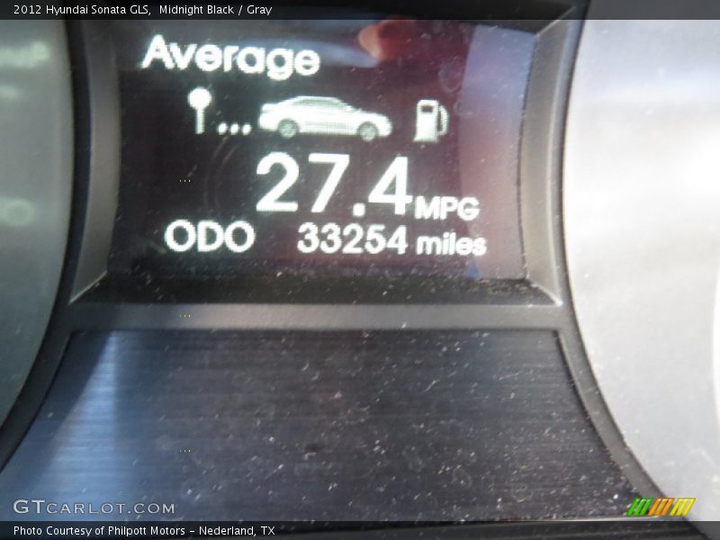 Midnight Black / Gray 2012 Hyundai Sonata GLS