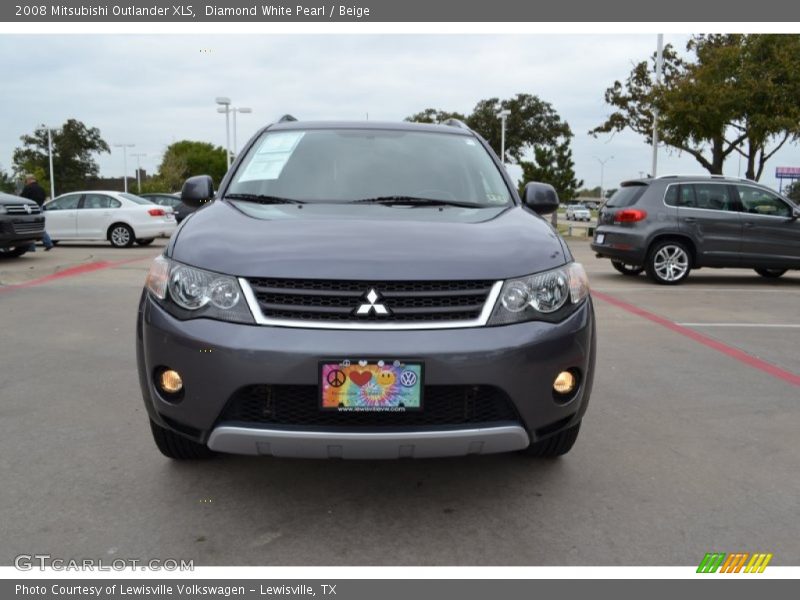 Diamond White Pearl / Beige 2008 Mitsubishi Outlander XLS