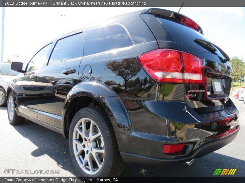 Brilliant Black Crystal Pearl / R/T Black/Red Stitching 2013 Dodge Journey R/T
