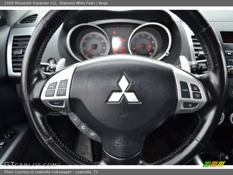 Diamond White Pearl / Beige 2008 Mitsubishi Outlander XLS