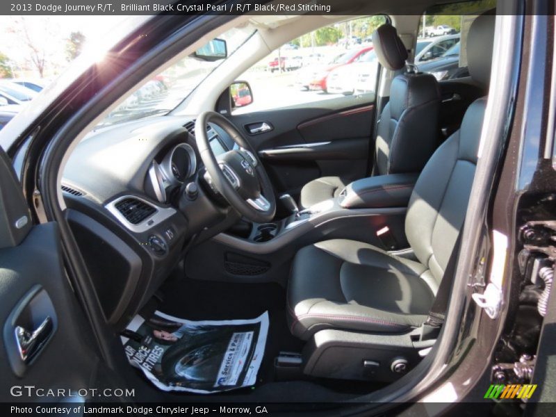 Brilliant Black Crystal Pearl / R/T Black/Red Stitching 2013 Dodge Journey R/T