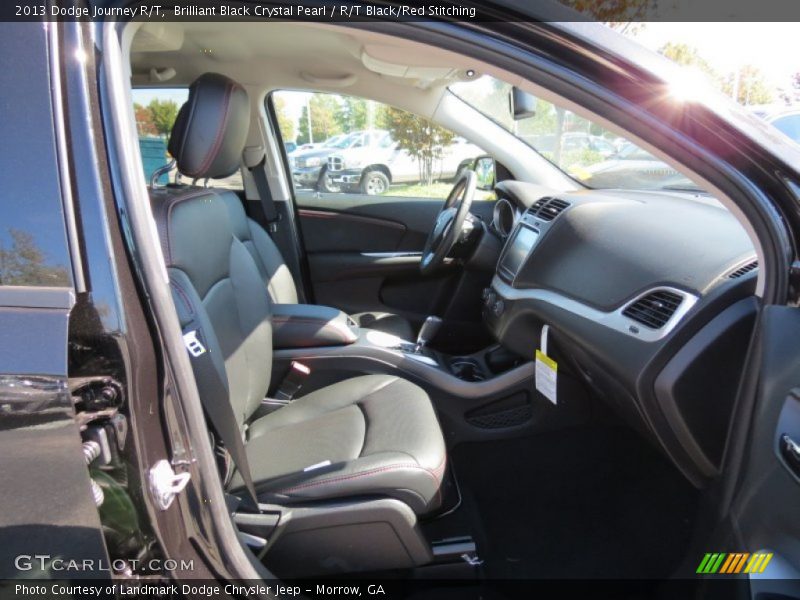 Brilliant Black Crystal Pearl / R/T Black/Red Stitching 2013 Dodge Journey R/T