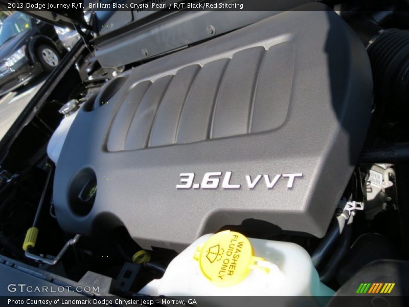 Brilliant Black Crystal Pearl / R/T Black/Red Stitching 2013 Dodge Journey R/T