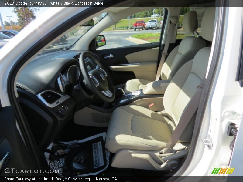 White / Black/Light Frost Beige 2013 Dodge Journey SE