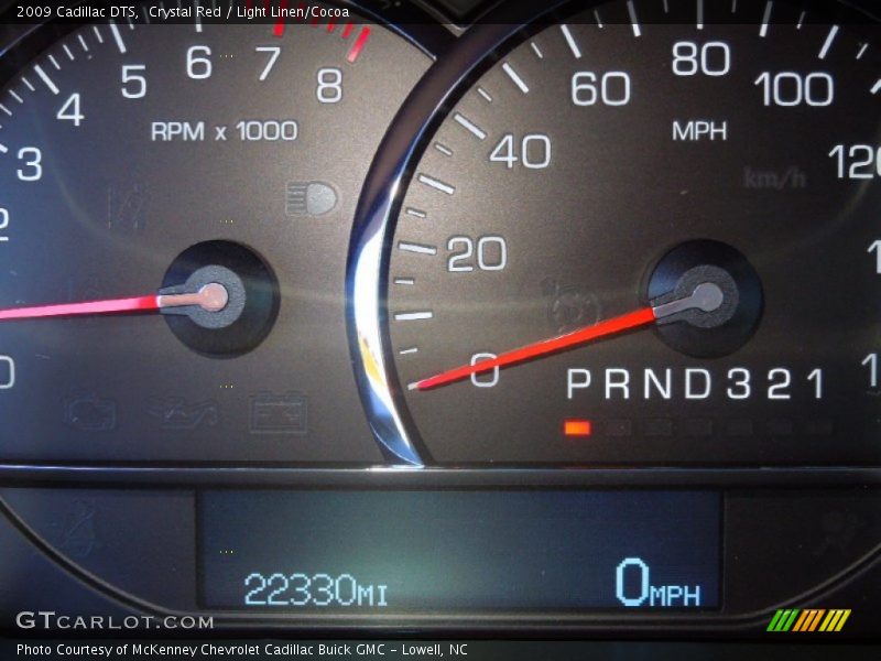 Crystal Red / Light Linen/Cocoa 2009 Cadillac DTS