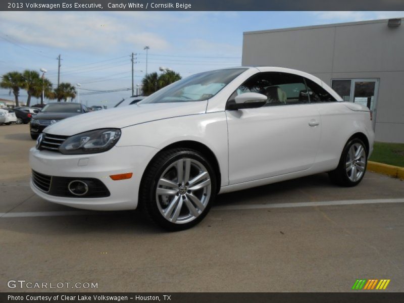 Candy White / Cornsilk Beige 2013 Volkswagen Eos Executive