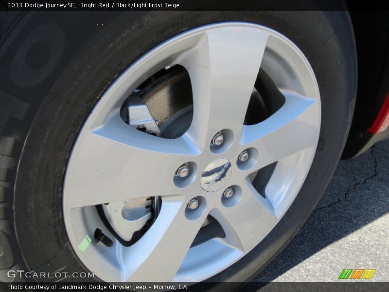 Bright Red / Black/Light Frost Beige 2013 Dodge Journey SE
