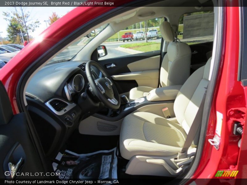 Bright Red / Black/Light Frost Beige 2013 Dodge Journey SE