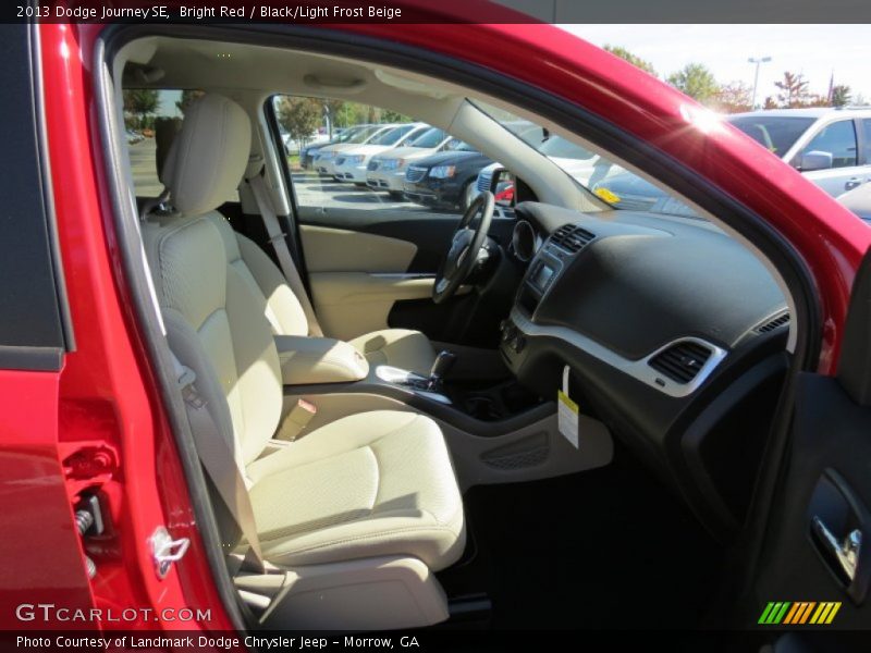 Bright Red / Black/Light Frost Beige 2013 Dodge Journey SE