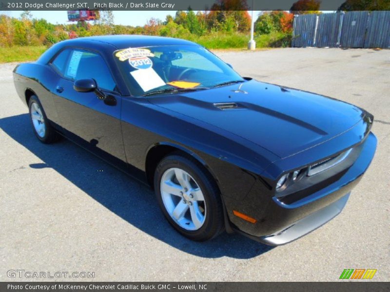 Pitch Black / Dark Slate Gray 2012 Dodge Challenger SXT