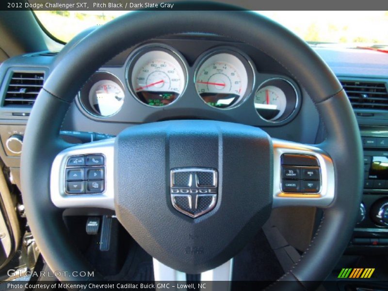 Pitch Black / Dark Slate Gray 2012 Dodge Challenger SXT