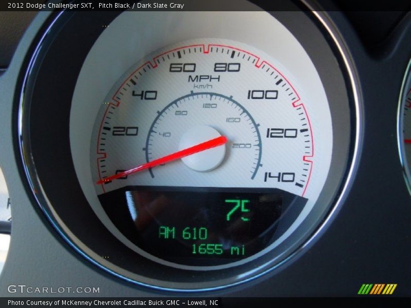 Pitch Black / Dark Slate Gray 2012 Dodge Challenger SXT