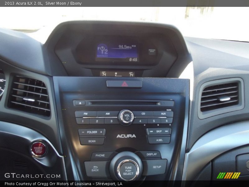 Silver Moon / Ebony 2013 Acura ILX 2.0L