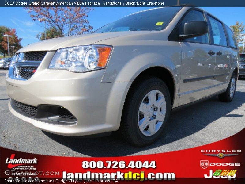 Sandstone / Black/Light Graystone 2013 Dodge Grand Caravan American Value Package
