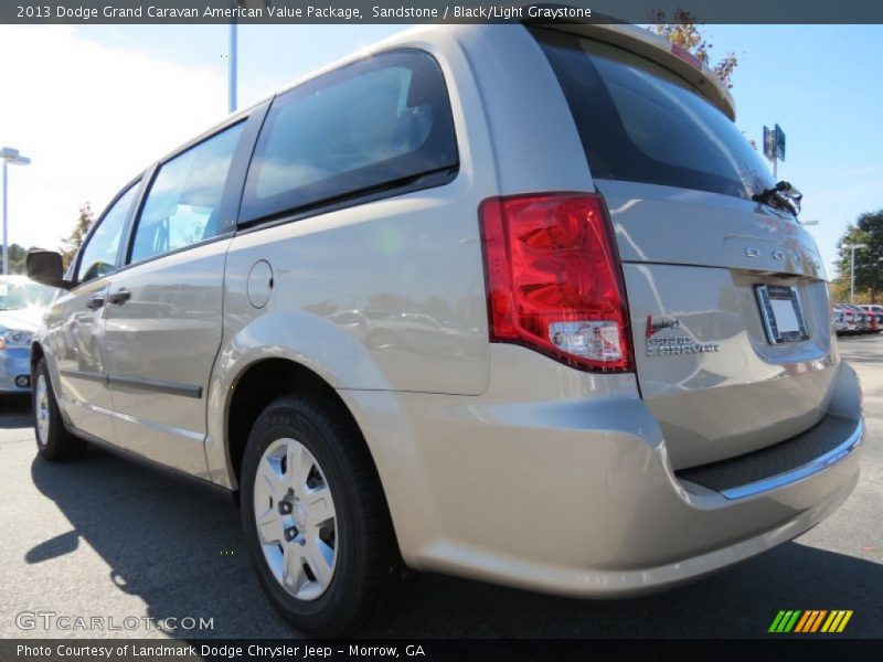 Sandstone / Black/Light Graystone 2013 Dodge Grand Caravan American Value Package