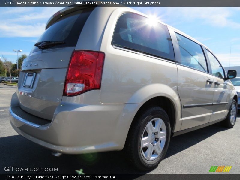 Sandstone / Black/Light Graystone 2013 Dodge Grand Caravan American Value Package