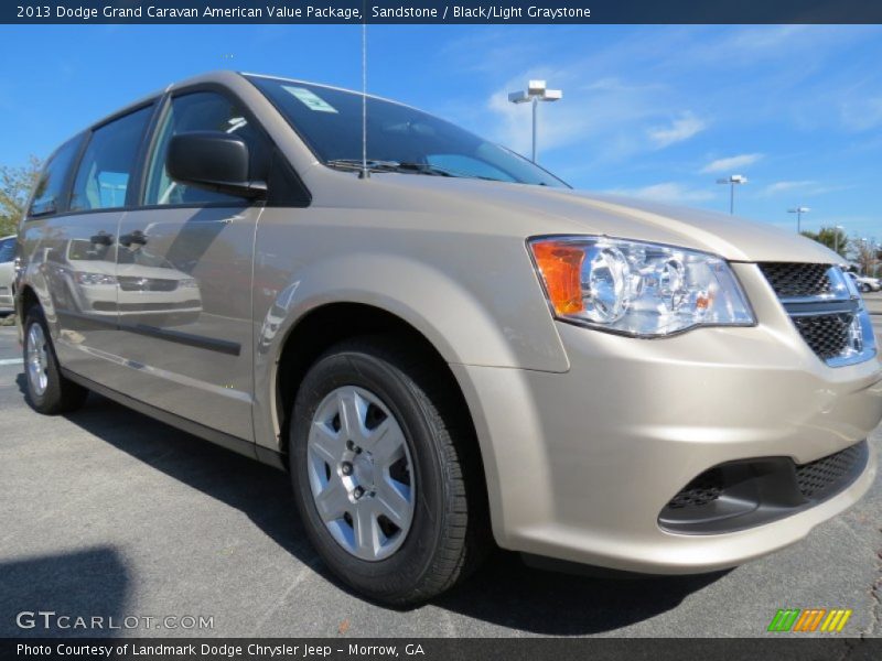 Sandstone / Black/Light Graystone 2013 Dodge Grand Caravan American Value Package