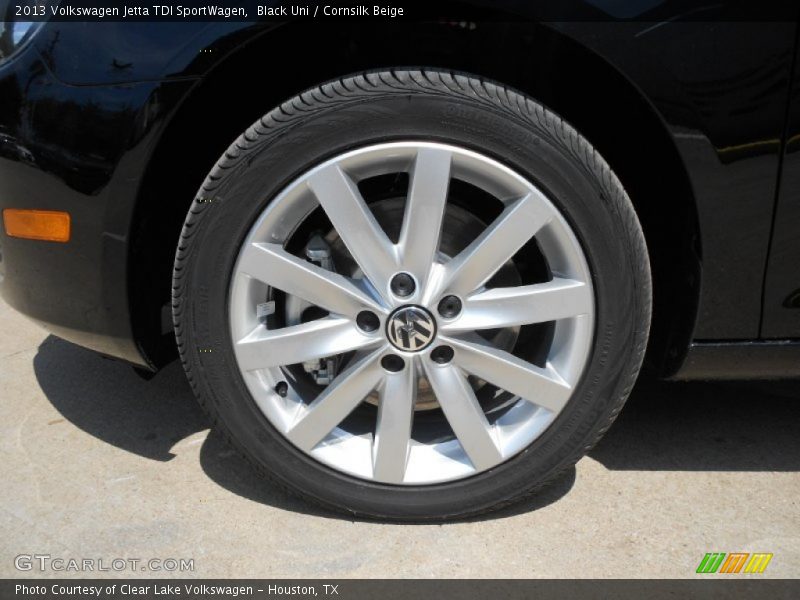 Black Uni / Cornsilk Beige 2013 Volkswagen Jetta TDI SportWagen