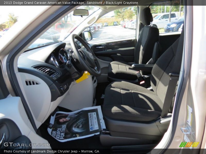 Sandstone / Black/Light Graystone 2013 Dodge Grand Caravan American Value Package