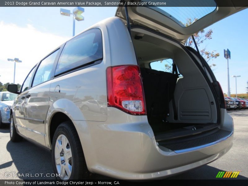 Sandstone / Black/Light Graystone 2013 Dodge Grand Caravan American Value Package