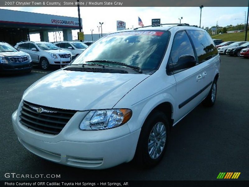 Stone White / Medium Slate Gray 2007 Chrysler Town & Country