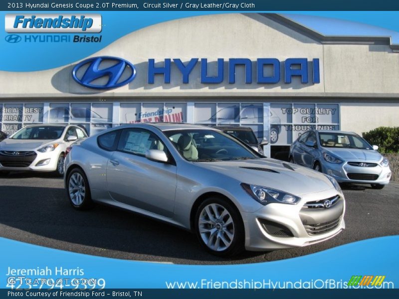Circuit Silver / Gray Leather/Gray Cloth 2013 Hyundai Genesis Coupe 2.0T Premium