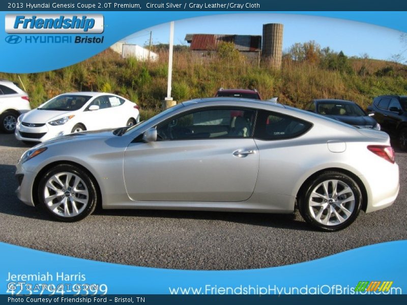 Circuit Silver / Gray Leather/Gray Cloth 2013 Hyundai Genesis Coupe 2.0T Premium