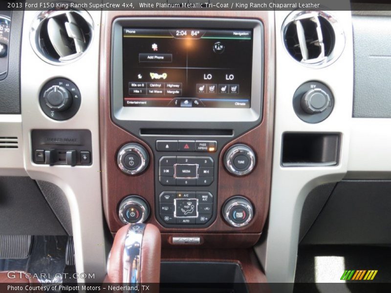 White Platinum Metallic Tri-Coat / King Ranch Chaparral Leather 2013 Ford F150 King Ranch SuperCrew 4x4