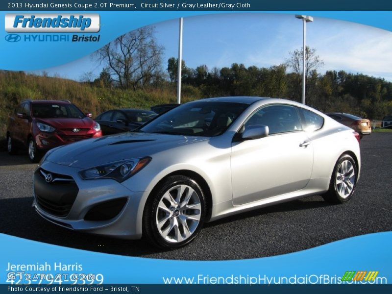 Circuit Silver / Gray Leather/Gray Cloth 2013 Hyundai Genesis Coupe 2.0T Premium