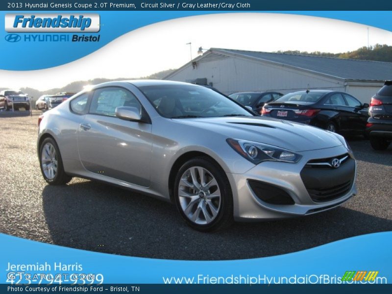 Circuit Silver / Gray Leather/Gray Cloth 2013 Hyundai Genesis Coupe 2.0T Premium