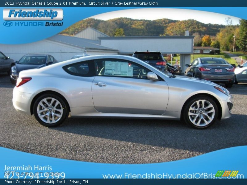 Circuit Silver / Gray Leather/Gray Cloth 2013 Hyundai Genesis Coupe 2.0T Premium