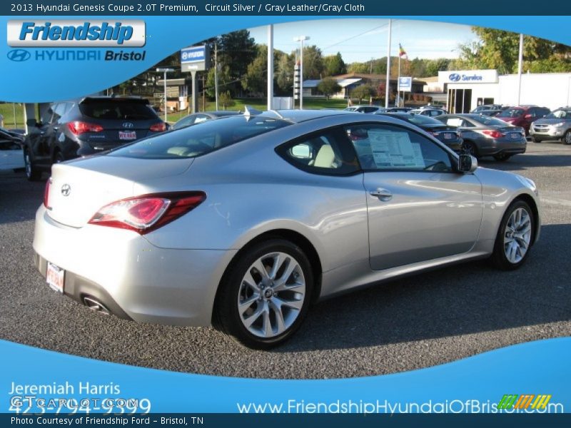 Circuit Silver / Gray Leather/Gray Cloth 2013 Hyundai Genesis Coupe 2.0T Premium