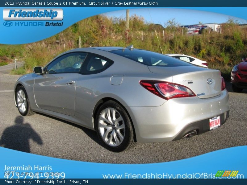 Circuit Silver / Gray Leather/Gray Cloth 2013 Hyundai Genesis Coupe 2.0T Premium
