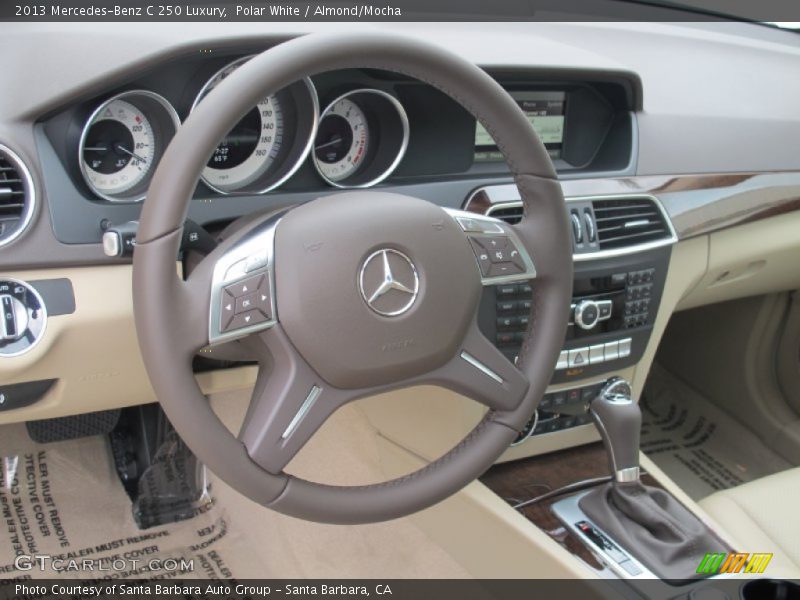 Polar White / Almond/Mocha 2013 Mercedes-Benz C 250 Luxury