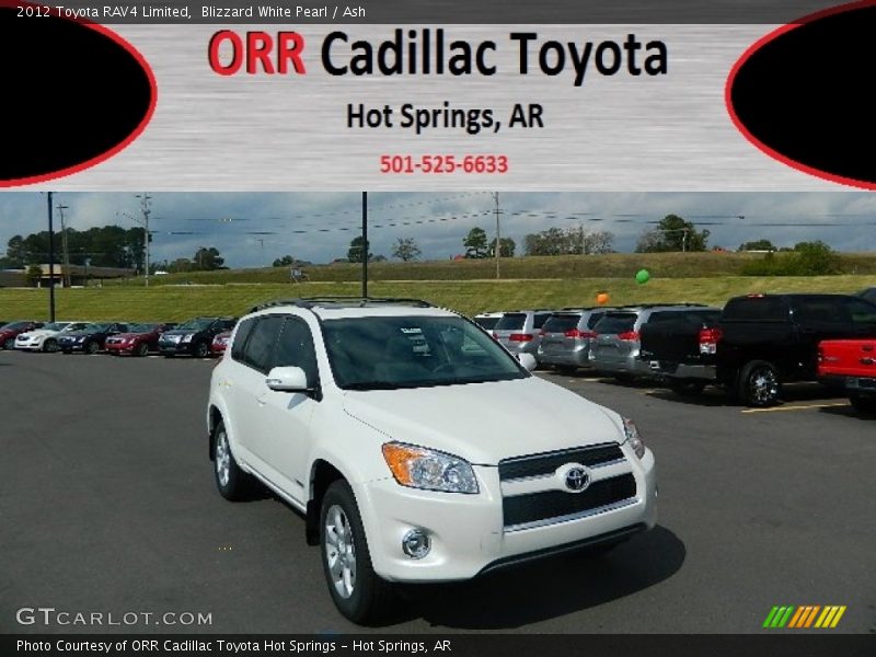 Blizzard White Pearl / Ash 2012 Toyota RAV4 Limited