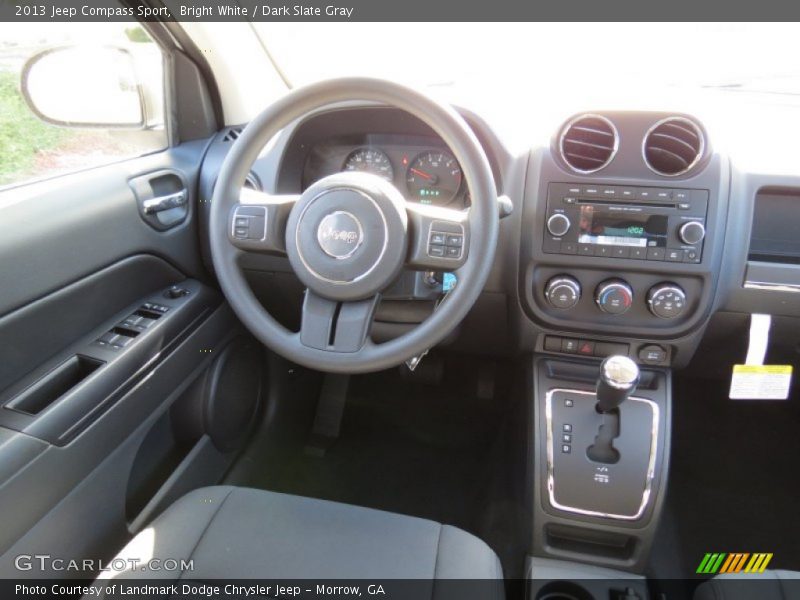 Bright White / Dark Slate Gray 2013 Jeep Compass Sport