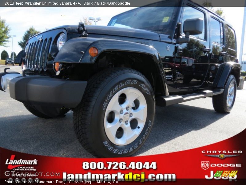 Black / Black/Dark Saddle 2013 Jeep Wrangler Unlimited Sahara 4x4