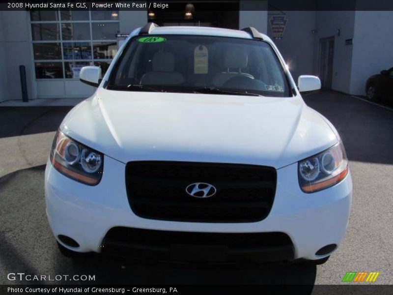 Powder White Pearl / Beige 2008 Hyundai Santa Fe GLS