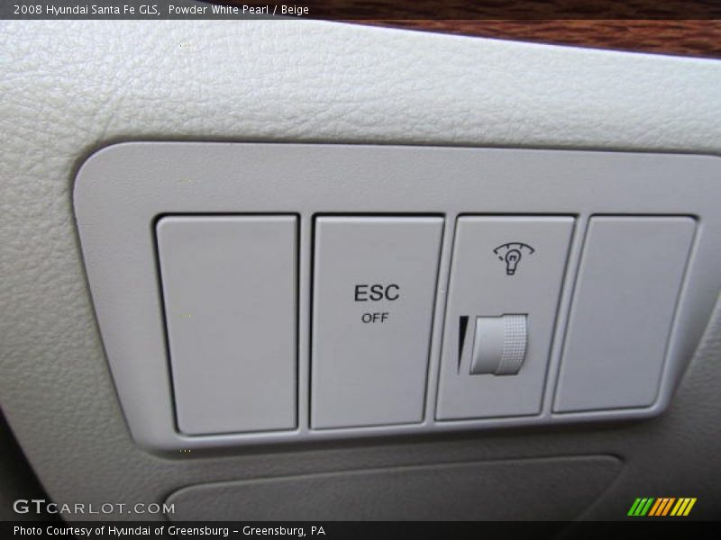 Powder White Pearl / Beige 2008 Hyundai Santa Fe GLS