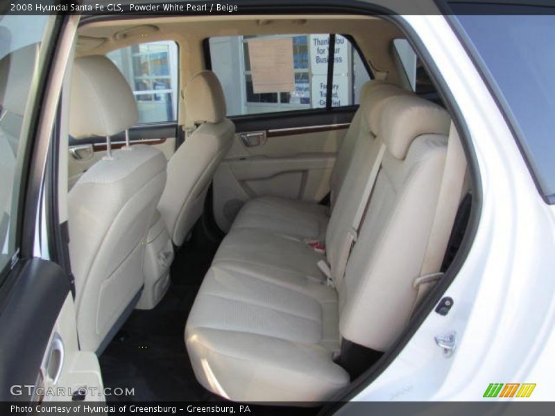Powder White Pearl / Beige 2008 Hyundai Santa Fe GLS