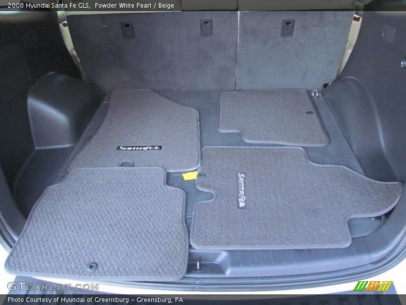 Powder White Pearl / Beige 2008 Hyundai Santa Fe GLS
