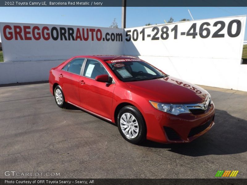 Barcelona Red Metallic / Ivory 2012 Toyota Camry LE