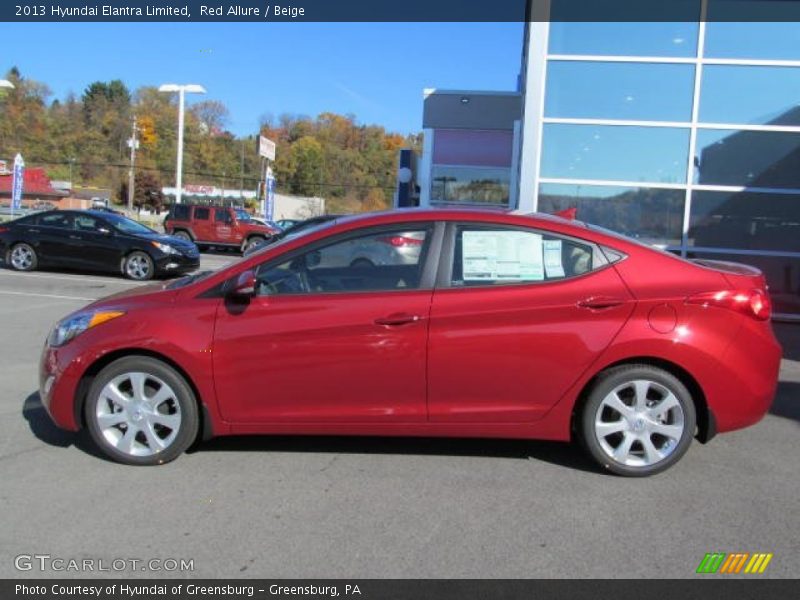 Red Allure / Beige 2013 Hyundai Elantra Limited