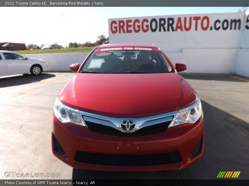 Barcelona Red Metallic / Ivory 2012 Toyota Camry LE